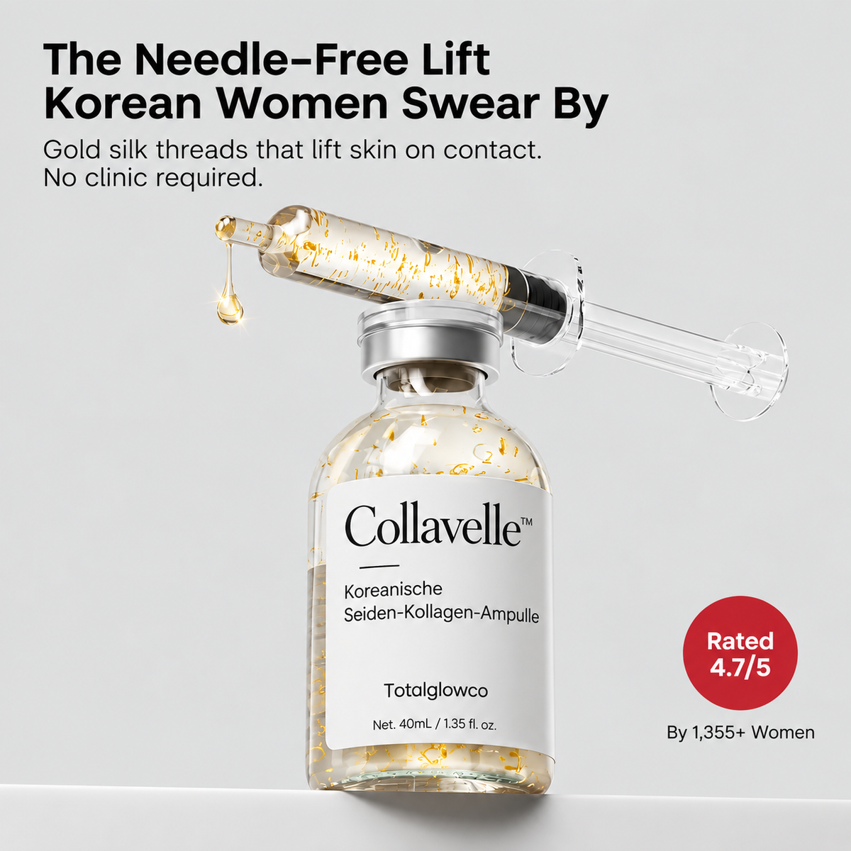 Collavelle™ – Koreanische Seiden-Kollagen-Ampulle für einen jugendlichen Glow