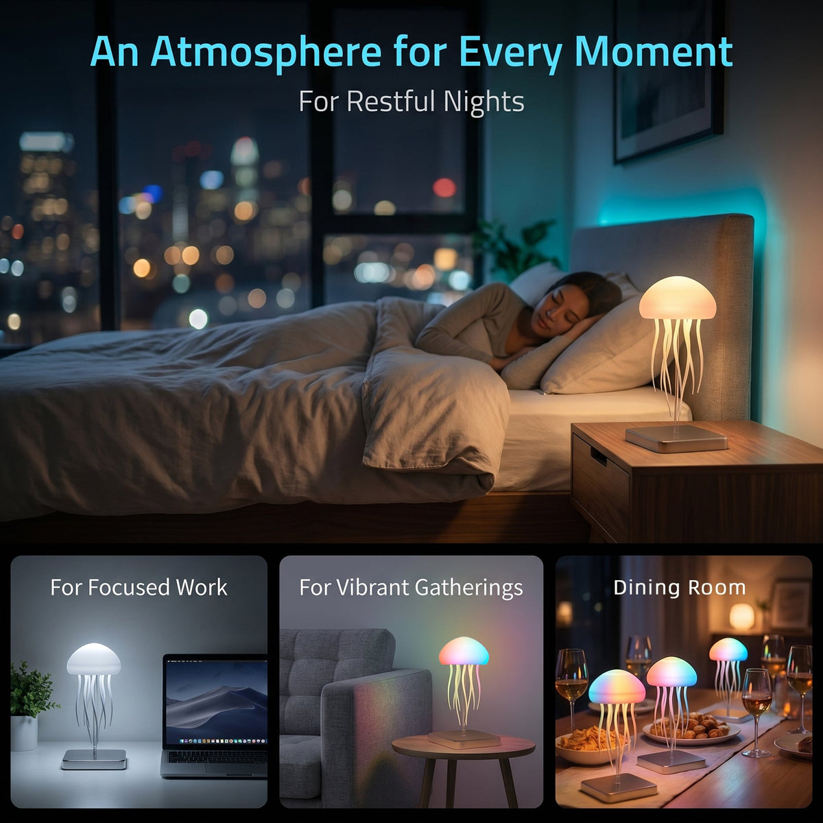 Lumijoy™ – Kabellose 16-Farben-Nachtlampe mit Touch-Steuerung