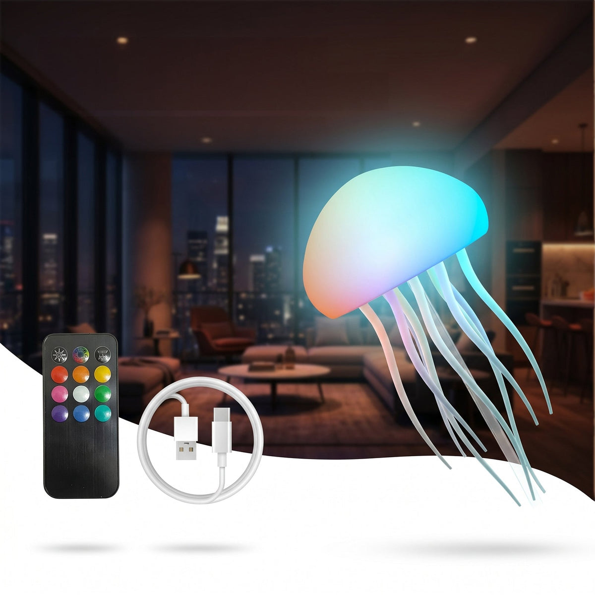 Lumijoy™ – Kabellose 16-Farben-Nachtlampe mit Touch-Steuerung