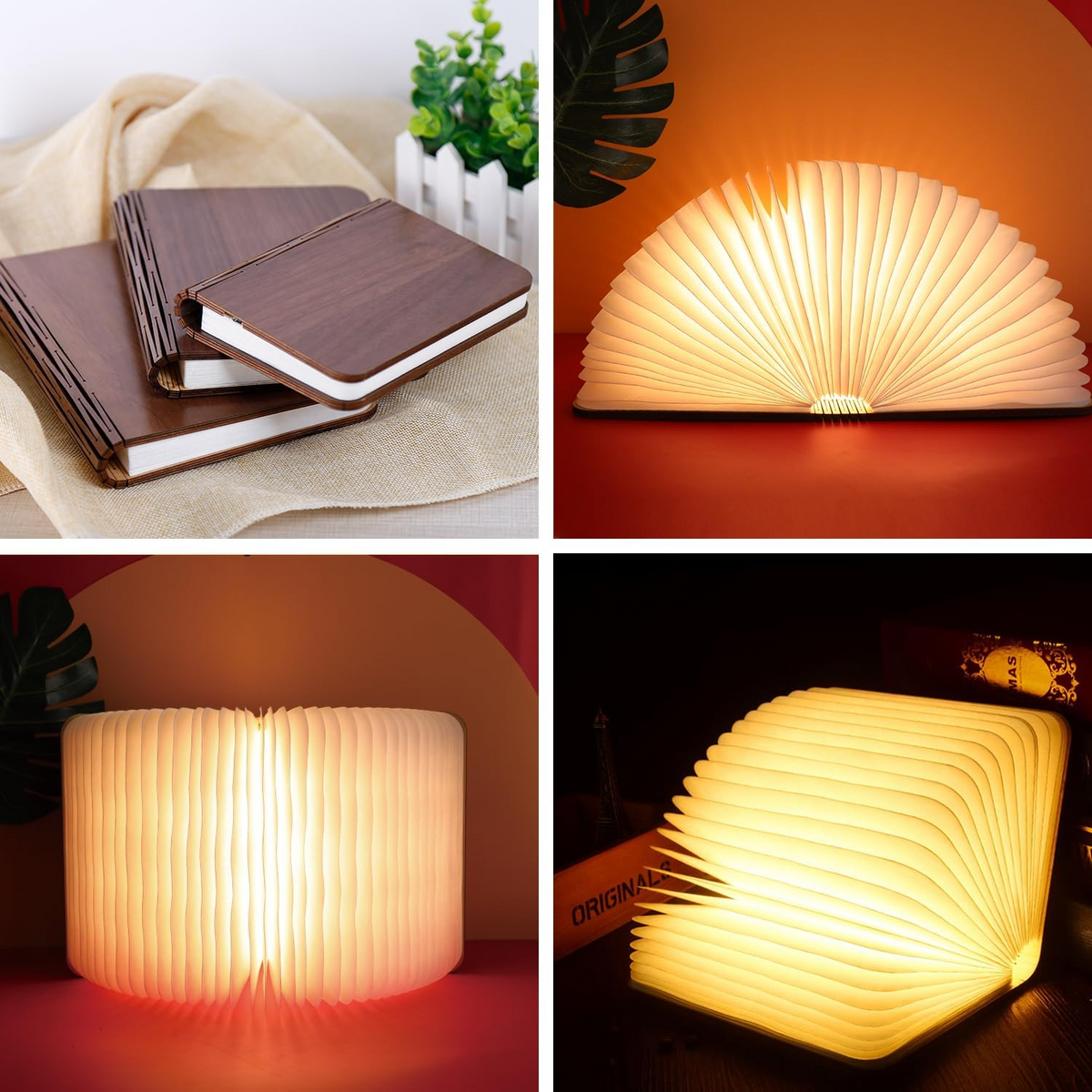 Foldlume™ – Magnetische Buchleuchte aus Holz mit LED-Beleuchtung
