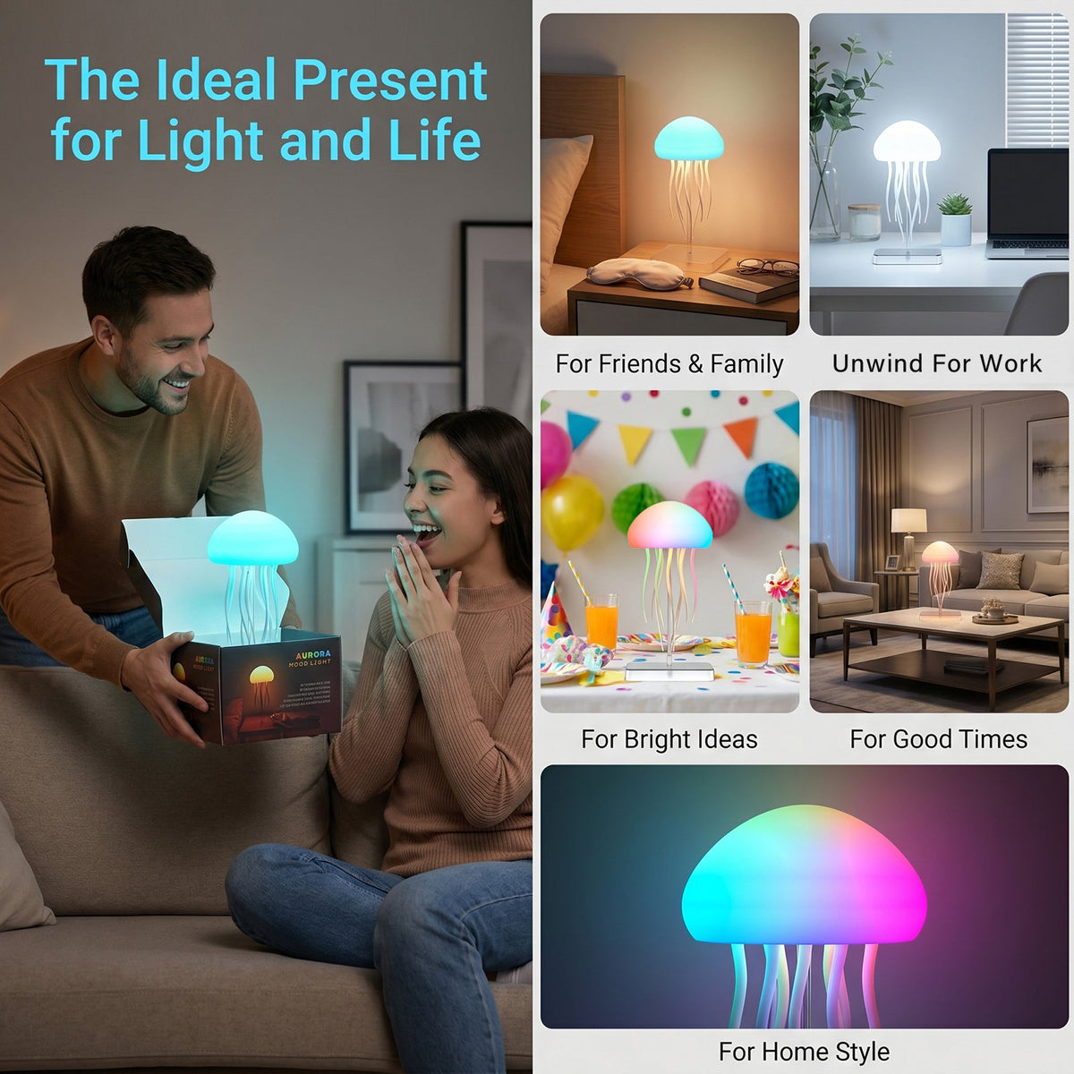Lumijoy™ – Kabellose 16-Farben-Nachtlampe mit Touch-Steuerung