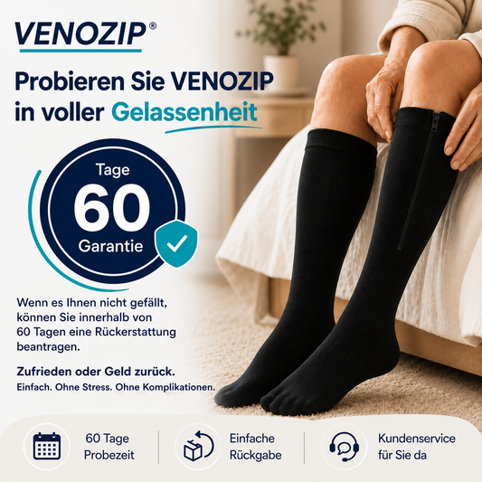 VenoFlex™ Kompressionsstrümpfe mit Reißverschluss für Praktischen Komfort