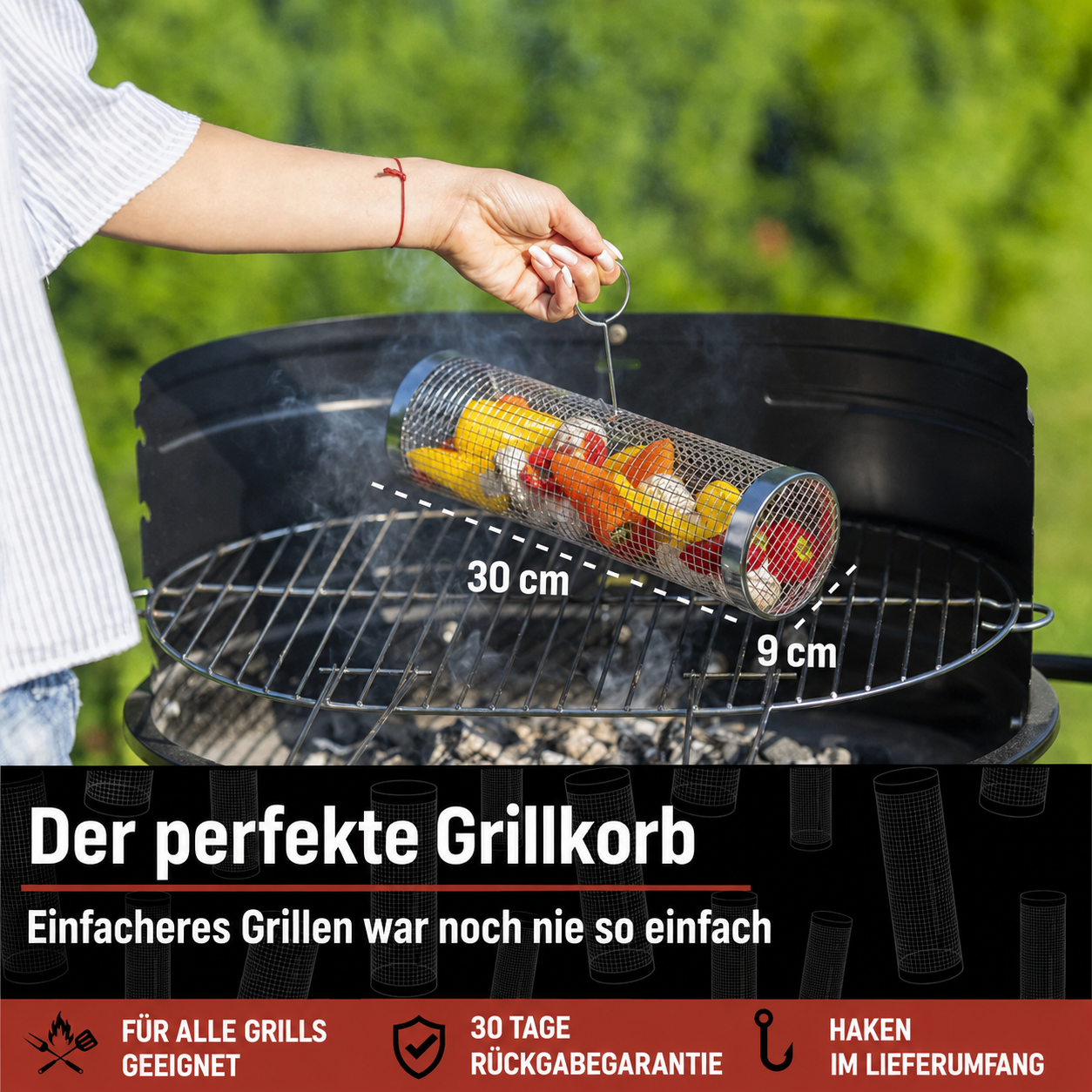 GrillFlex™ – Praktischer Gemüsekorb für müheloses Grillen