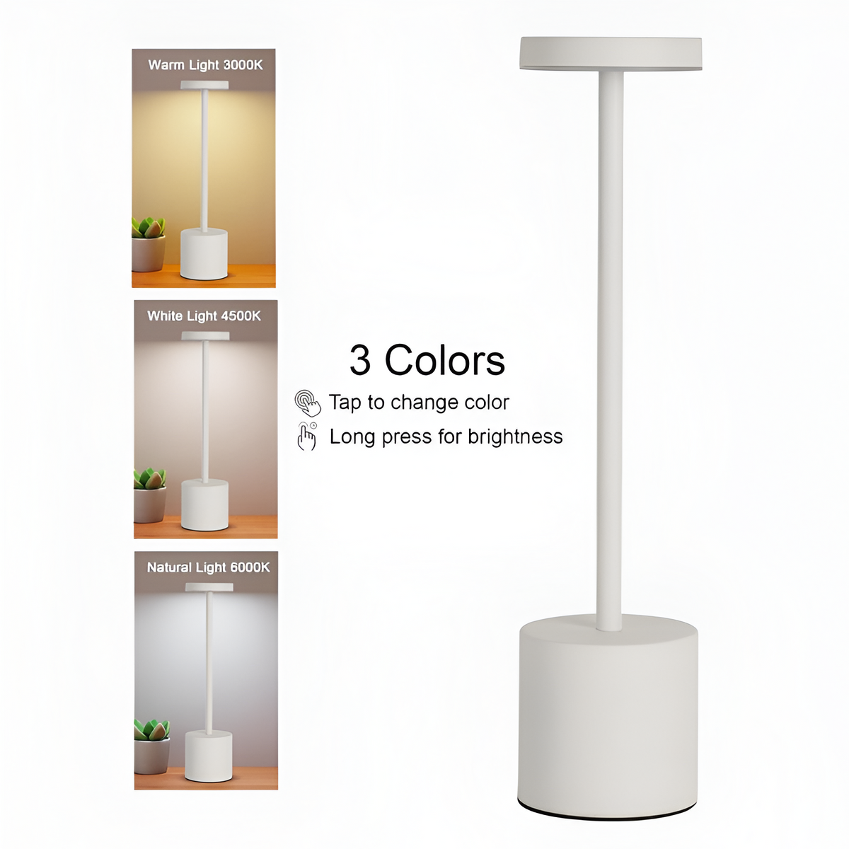 Auralis™ – Minimalistische, dimmbare und wiederaufladbare LED-Tischleuchte