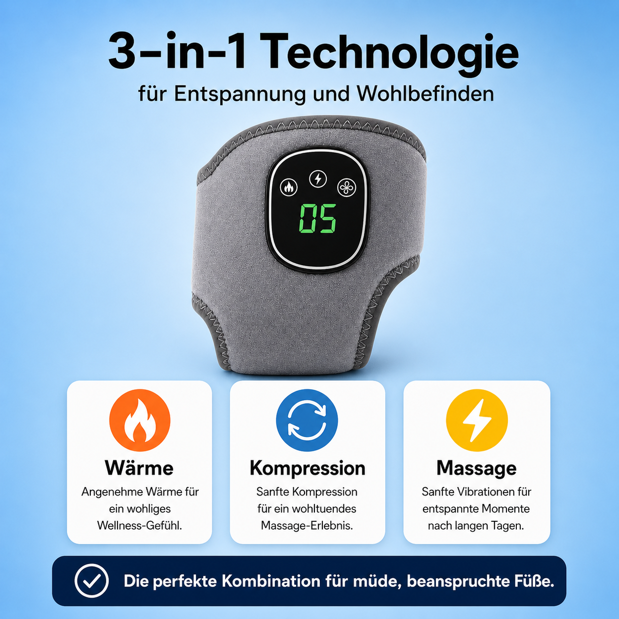 Novira™ Fußmassagegerät mit Wärme für müde Füße