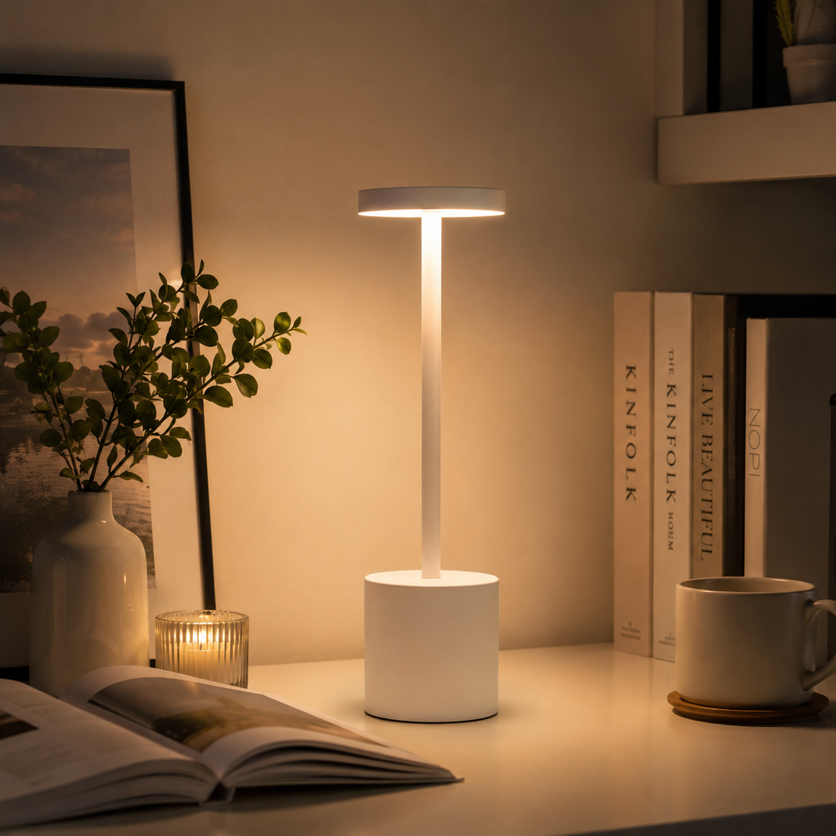 Auralis™ – Minimalistische, dimmbare und wiederaufladbare LED-Tischleuchte